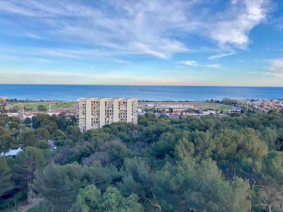 2-Room 60 M², Panoramic View, 2 Balconies, 50M Pool Cagnes-sur-Mer Eksteriør billede